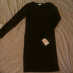 Elegant Black Long Sleeve Dress